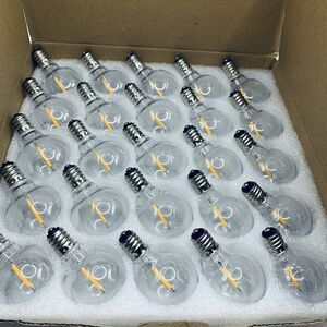 5W G40 Globe Clear Replacement Light Bulbs for Outdoor String Lights 120V Set 25